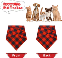 Load image into Gallery viewer, Malier 2 Pack Dog Bandanas Christmas Classic Buffalo Red Plaid Pet Scarf Triangle Bibs Kerchief Pet Costume Outfit Accessories for Small Large and Large Dogs Pets (Red + Red Plaid, Small)