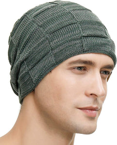 Vgogfly Slouchy Beanie for Men Winter Hats for Guys Cool Beanies Mens Lined Knit Warm Thick Skully Stocking Binie Hat