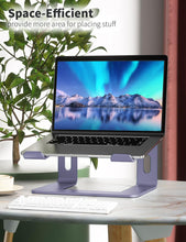 Load image into Gallery viewer, SOUNDANCE Laptop Stand, Aluminum Computer Riser, Ergonomic Laptops Elevator for Desk, Metal Holder Compatible with 10 to 15.6 Inches Notebook Computer, Purple