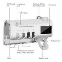 Load image into Gallery viewer, UV Light Sterilizer Toothbrush Holder Cleaner and Automatic Toothpaste Dispenser