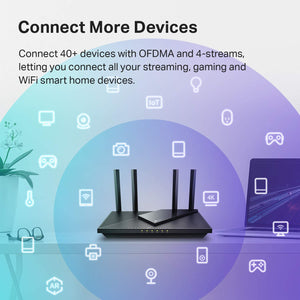 Tp-Link AX1800 Wifi 6 Router V4 (Archer AX21) – Dual Band Wireless Internet Router, Gigabit Router, Easy Mesh, Works with Alexa - a Certified for Humans Device