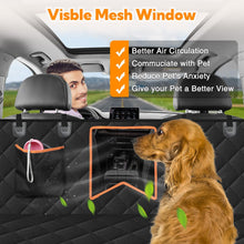 Load image into Gallery viewer, Dog Car Seat Cover for Back Seat, Waterproof Hammock with Mesh Window, Anti-Scratch Nonslip Car Seat Protector for Dogs, 600D Heavy Duty Dog Seat Cover for Cars Trucks and Suvs