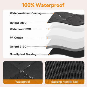 Dog Car Seat Cover for Back Seat, Waterproof Hammock with Mesh Window, Anti-Scratch Nonslip Car Seat Protector for Dogs, 600D Heavy Duty Dog Seat Cover for Cars Trucks and Suvs