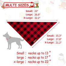 Load image into Gallery viewer, Malier 2 Pack Dog Bandanas Christmas Classic Buffalo Red Plaid Pet Scarf Triangle Bibs Kerchief Pet Costume Outfit Accessories for Small Large and Large Dogs Pets (Red + Red Plaid, Small)