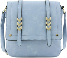 Load image into Gallery viewer, Double Compartment Large Flapover Crossbody Bag