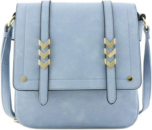 Double Compartment Large Flapover Crossbody Bag