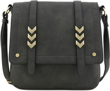 Load image into Gallery viewer, Double Compartment Large Flapover Crossbody Bag