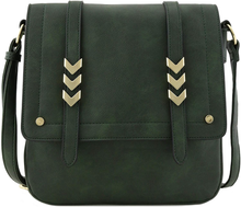 Load image into Gallery viewer, Double Compartment Large Flapover Crossbody Bag