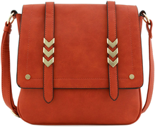 Load image into Gallery viewer, Double Compartment Large Flapover Crossbody Bag