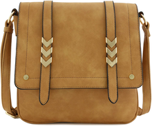 Load image into Gallery viewer, Double Compartment Large Flapover Crossbody Bag