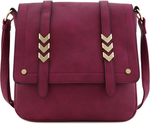 Double Compartment Large Flapover Crossbody Bag