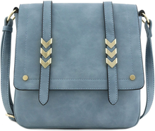 Load image into Gallery viewer, Double Compartment Large Flapover Crossbody Bag