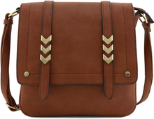 Load image into Gallery viewer, Double Compartment Large Flapover Crossbody Bag