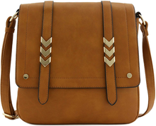 Load image into Gallery viewer, Double Compartment Large Flapover Crossbody Bag