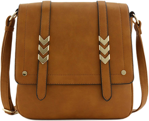 Double Compartment Large Flapover Crossbody Bag