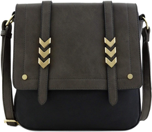 Load image into Gallery viewer, Double Compartment Large Flapover Crossbody Bag