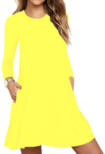 Load image into Gallery viewer, Women&#39;s Casual Long Sleeve Swing Dress