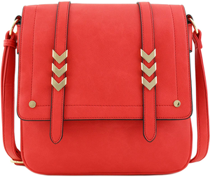 Double Compartment Large Flapover Crossbody Bag