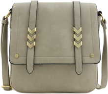 Load image into Gallery viewer, Double Compartment Large Flapover Crossbody Bag