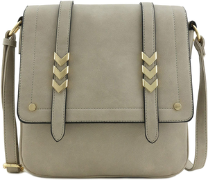 Double Compartment Large Flapover Crossbody Bag