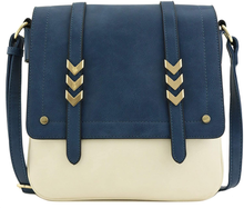 Load image into Gallery viewer, Double Compartment Large Flapover Crossbody Bag