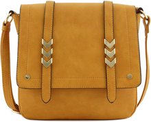 Load image into Gallery viewer, Double Compartment Large Flapover Crossbody Bag