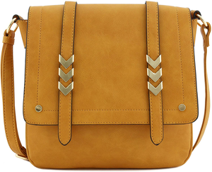 Double Compartment Large Flapover Crossbody Bag