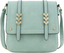 Load image into Gallery viewer, Double Compartment Large Flapover Crossbody Bag