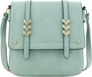 Double Compartment Large Flapover Crossbody Bag