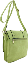 Load image into Gallery viewer, Double Compartment Large Flapover Crossbody Bag