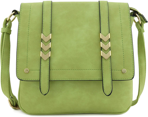 Double Compartment Large Flapover Crossbody Bag