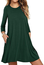 Load image into Gallery viewer, Women&#39;s Casual Long Sleeve Swing Dress