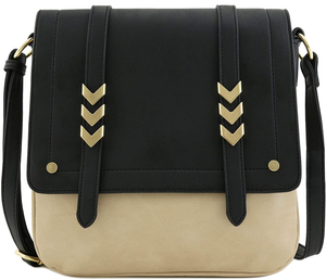 Double Compartment Large Flapover Crossbody Bag