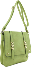 Load image into Gallery viewer, Double Compartment Large Flapover Crossbody Bag