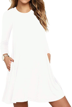 Load image into Gallery viewer, Women&#39;s Casual Long Sleeve Swing Dress