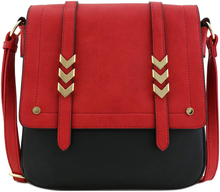 Load image into Gallery viewer, Double Compartment Large Flapover Crossbody Bag