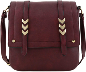 Double Compartment Large Flapover Crossbody Bag