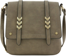 Load image into Gallery viewer, Double Compartment Large Flapover Crossbody Bag