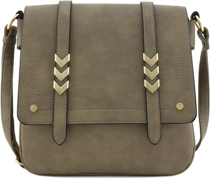 Double Compartment Large Flapover Crossbody Bag