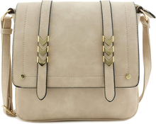 Load image into Gallery viewer, Double Compartment Large Flapover Crossbody Bag