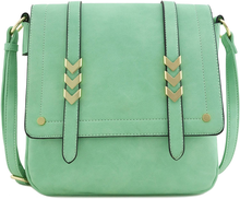 Load image into Gallery viewer, Double Compartment Large Flapover Crossbody Bag