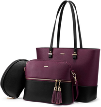 Load image into Gallery viewer, Handbags 3pcs Purse Set