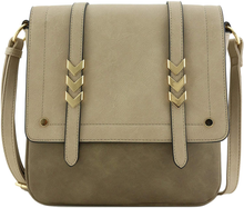 Load image into Gallery viewer, Double Compartment Large Flapover Crossbody Bag